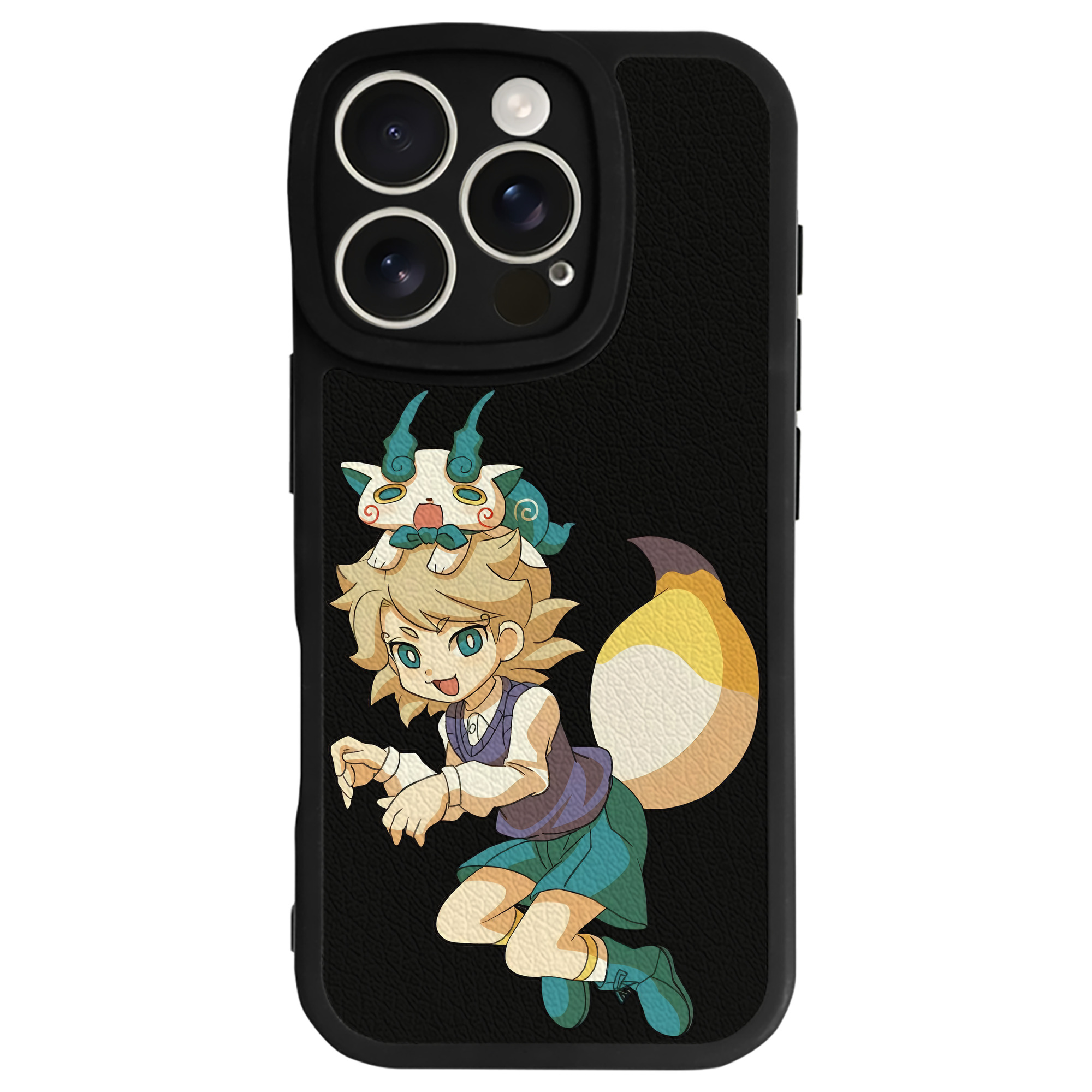 （画像用） 妖怪ウォッチ Yo-kai Watch 【iPhone 16シリーズ対応】シリコンスマホケース（レザー調） 材質：シリコン
